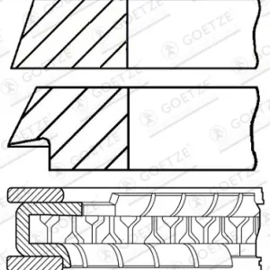 Zestaw pierścieni tłokowych GOETZE ENGINE 08-101200-00 Kup online