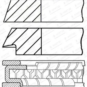 Zestaw pierścieni tłokowych GOETZE ENGINE 08-102400-00 Nowość