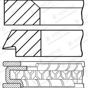 Zestaw pierścieni tłokowych GOETZE ENGINE 08-104207-00 Cena promocyjna