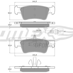 Zestaw klocków hamulcowych, hamulce tarczowe TOMEX BRAKES TX 14-80 Wysoka jakość