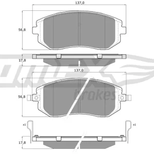 Zestaw klocków hamulcowych, hamulce tarczowe TOMEX BRAKES TX 14-94 Oferta limitowana