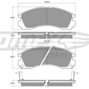 Zestaw klocków hamulcowych, hamulce tarczowe TOMEX BRAKES TX 15-03 Niska cena