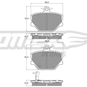 Oferta limitowana Zestaw klocków hamulcowych, hamulce tarczowe TOMEX BRAKES TX 15-07