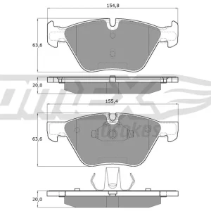 Tylko dziś Zestaw klocków hamulcowych, hamulce tarczowe TOMEX BRAKES TX 15-09