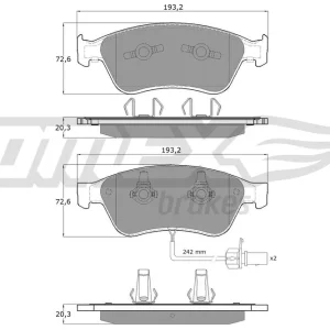 Zestaw klocków hamulcowych, hamulce tarczowe TOMEX BRAKES TX 15-10 Sprawdź teraz