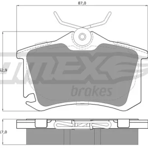 Do wyczerpania zapasów Zestaw klocków hamulcowych, hamulce tarczowe TOMEX BRAKES TX 15-22