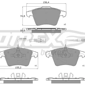 Ostatnia szansa Zestaw klocków hamulcowych, hamulce tarczowe TOMEX BRAKES TX 15-23