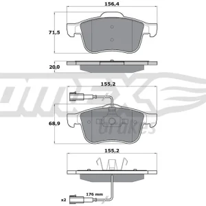 Zestaw klocków hamulcowych, hamulce tarczowe TOMEX BRAKES TX 15-25 Kup teraz