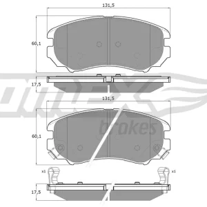 Tylko dziś Zestaw klocków hamulcowych, hamulce tarczowe TOMEX BRAKES TX 15-29