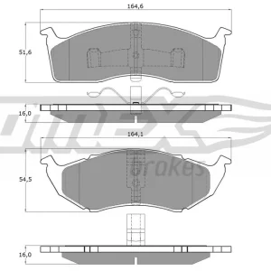Oferta limitowana Zestaw klocków hamulcowych, hamulce tarczowe TOMEX BRAKES TX 15-34
