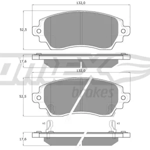 Niska cena Zestaw klocków hamulcowych, hamulce tarczowe TOMEX BRAKES TX 15-38