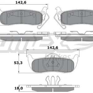 Dostępne od ręki Zestaw klocków hamulcowych, hamulce tarczowe TOMEX BRAKES TX 15-48