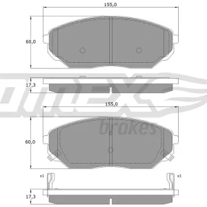 Niska cena Zestaw klocków hamulcowych, hamulce tarczowe TOMEX BRAKES TX 15-53