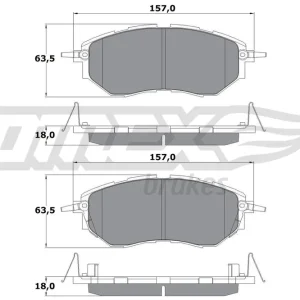 Zestaw klocków hamulcowych, hamulce tarczowe TOMEX BRAKES TX 15-54 Wybór klientów