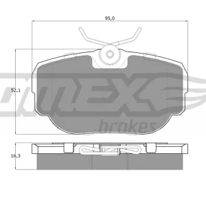 Zestaw klocków hamulcowych, hamulce tarczowe TOMEX BRAKES TX 15-59 Oferta czasowa