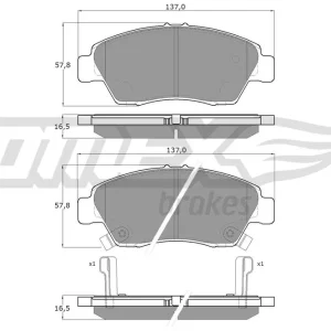 Zestaw klocków hamulcowych, hamulce tarczowe TOMEX BRAKES TX 15-76 Darmowy zwrot