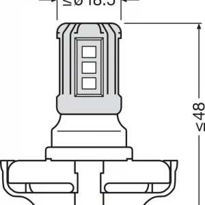 Żarówka, lampa kierunkowskazu AMS-OSRAM 5201DWP-1BL Popularny