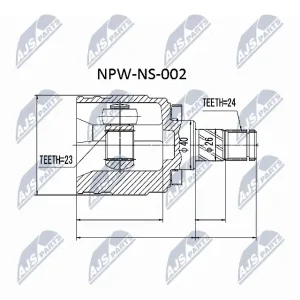 Zestaw przegubu, wał napędowy NTY NPW-NS-002 Premium