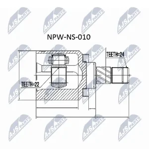 Tani Zestaw przegubu, wał napędowy NTY NPW-NS-010