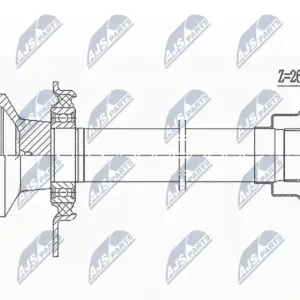 Bestseller Wałek wewnętrzny, mechanizm różnicowy NTY NPW-VW-004R1