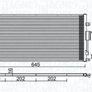 Skraplacz, klimatyzacja MAGNETI MARELLI 350203644000 Premium
