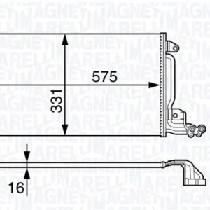 Skraplacz, klimatyzacja MAGNETI MARELLI 350203715000 Popularny