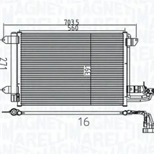 Skraplacz, klimatyzacja MAGNETI MARELLI 350203737000 Hit sprzedaży