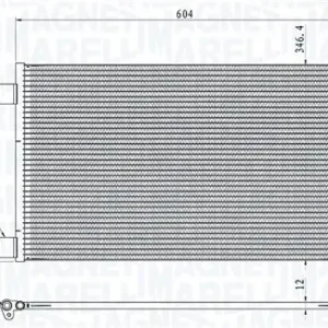 Darmowy zwrot Skraplacz, klimatyzacja MAGNETI MARELLI 350203860000