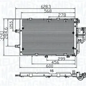 Wyjątkowa oferta Skraplacz, klimatyzacja MAGNETI MARELLI 350203891000