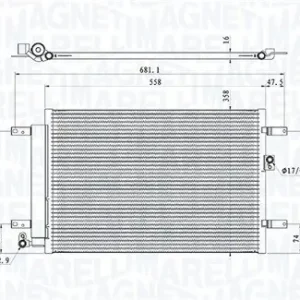 Dodaj do koszyka Skraplacz, klimatyzacja MAGNETI MARELLI 350203910000