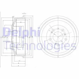 Wysoka jakość Bęben hamulcowy DELPHI BF153