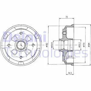 Wyjątkowa oferta Bęben hamulcowy DELPHI BF263