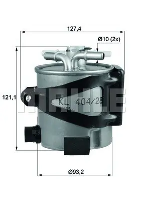 Filtr paliwa RENAULT MAHLE KLH4425 WK9191 Cena promocyjna